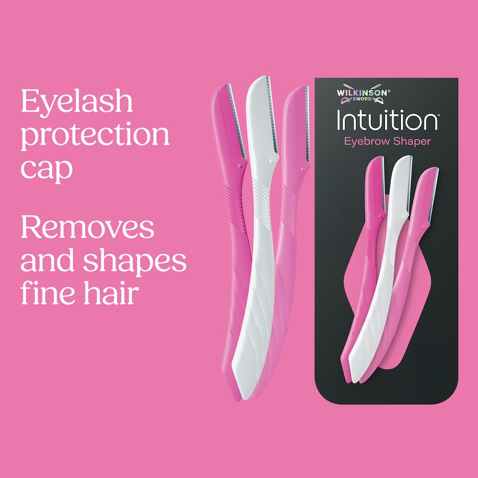 image 1 of Wilkinson Sword Intuition Eyebrow Shaper Razor, 3 Pack