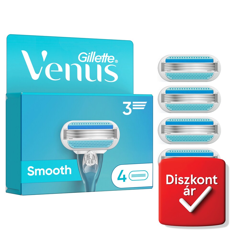 image 1 of Gillette Venus  Smooth Women’s Blades, 4 Refill Cartridges