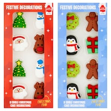 Cake Decor Festive Decorations 8 Pack