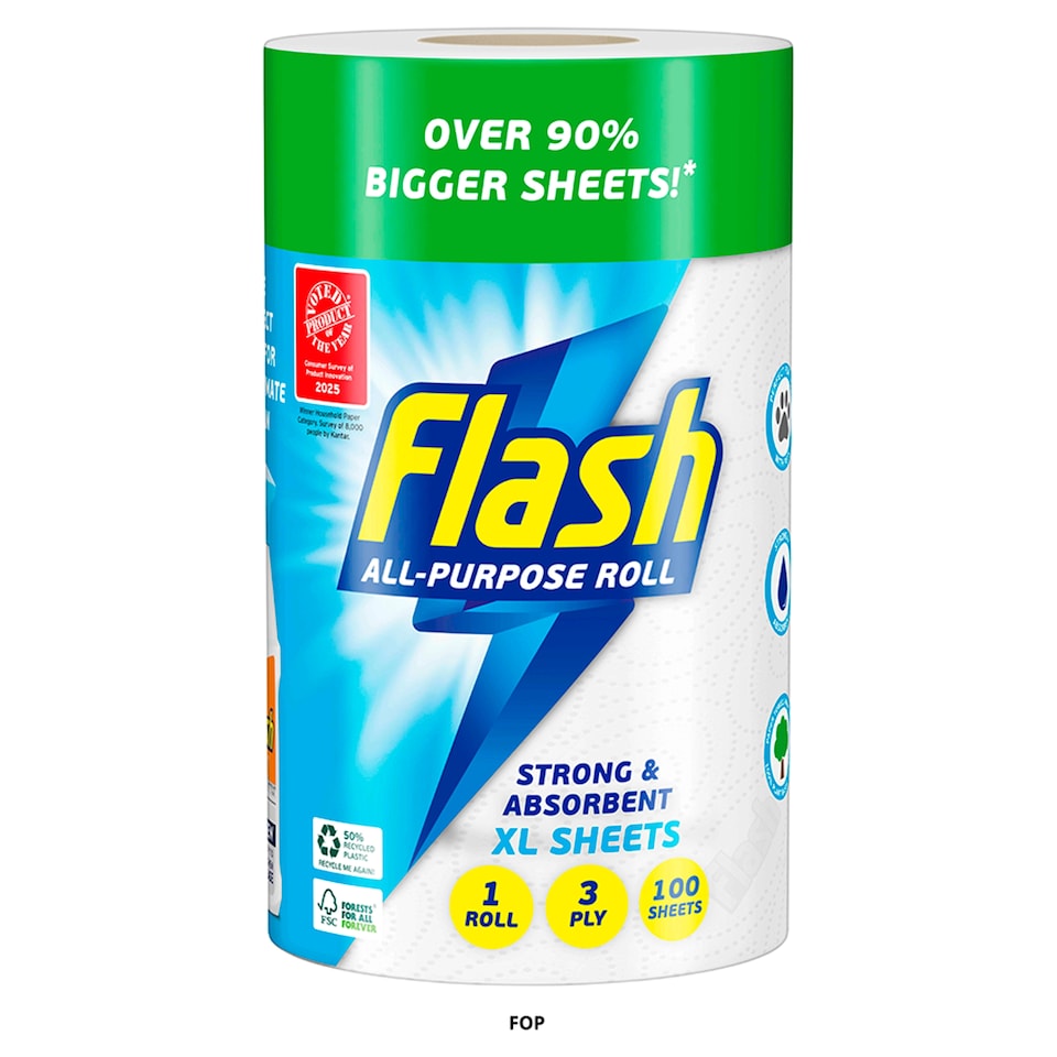 Flash All Purpose Roll XL Sheets 1 Roll