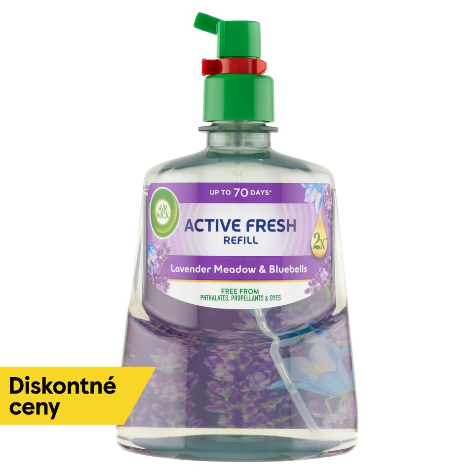 image 1 of Air Wick Active Fresh Water-Based Refill for Automatic Diffuser Lavender Meadow & Bluebells 228 ml