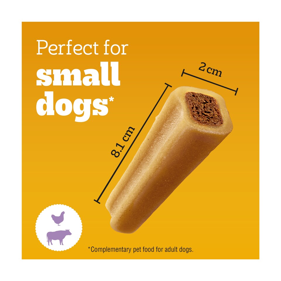 image 1 of Pedigree Jumbone Mini Small Dog Treats Beef & Poultry 160g