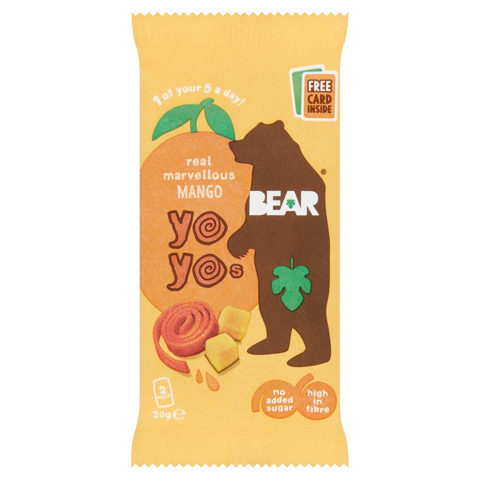 image 1 of Bear Pure Fruit Yoyos - Mango 20g