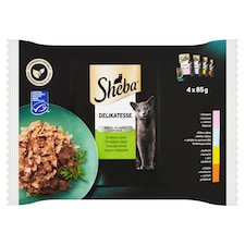 Sheba Delikatesse zmiešaný výber v želé 4 x 85 g (340 g)