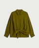 image 5 of F&F Knot Front Shirt in Olive