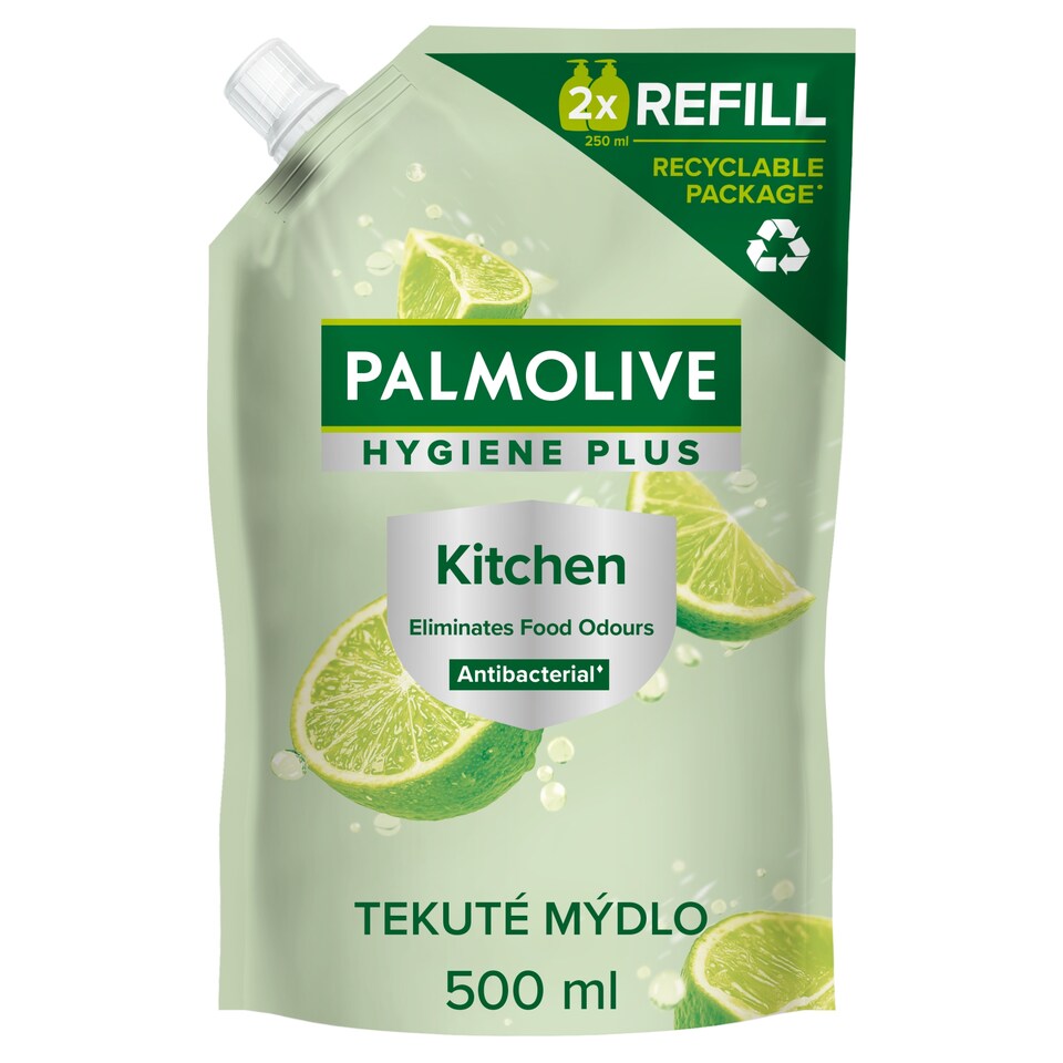 Obrázek 1 pro produkt Palmolive Hygiene+Kitchen tekuté mýdlo s přírodní antibakteriální složkou náhradní náplň 500 ml