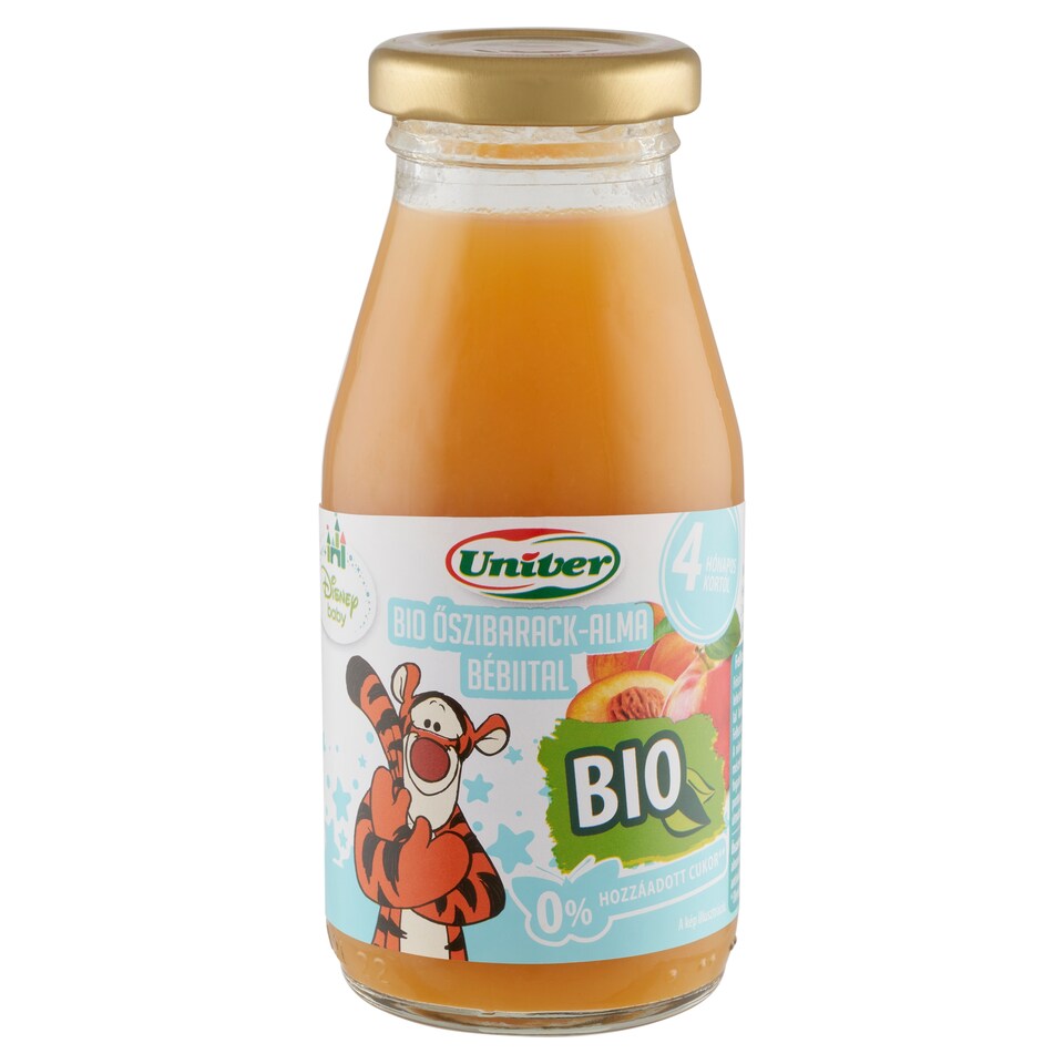Univer Disney Baby bio őszibarack-alma bébiital 4 hónapos kortól 200 ml  1. kép