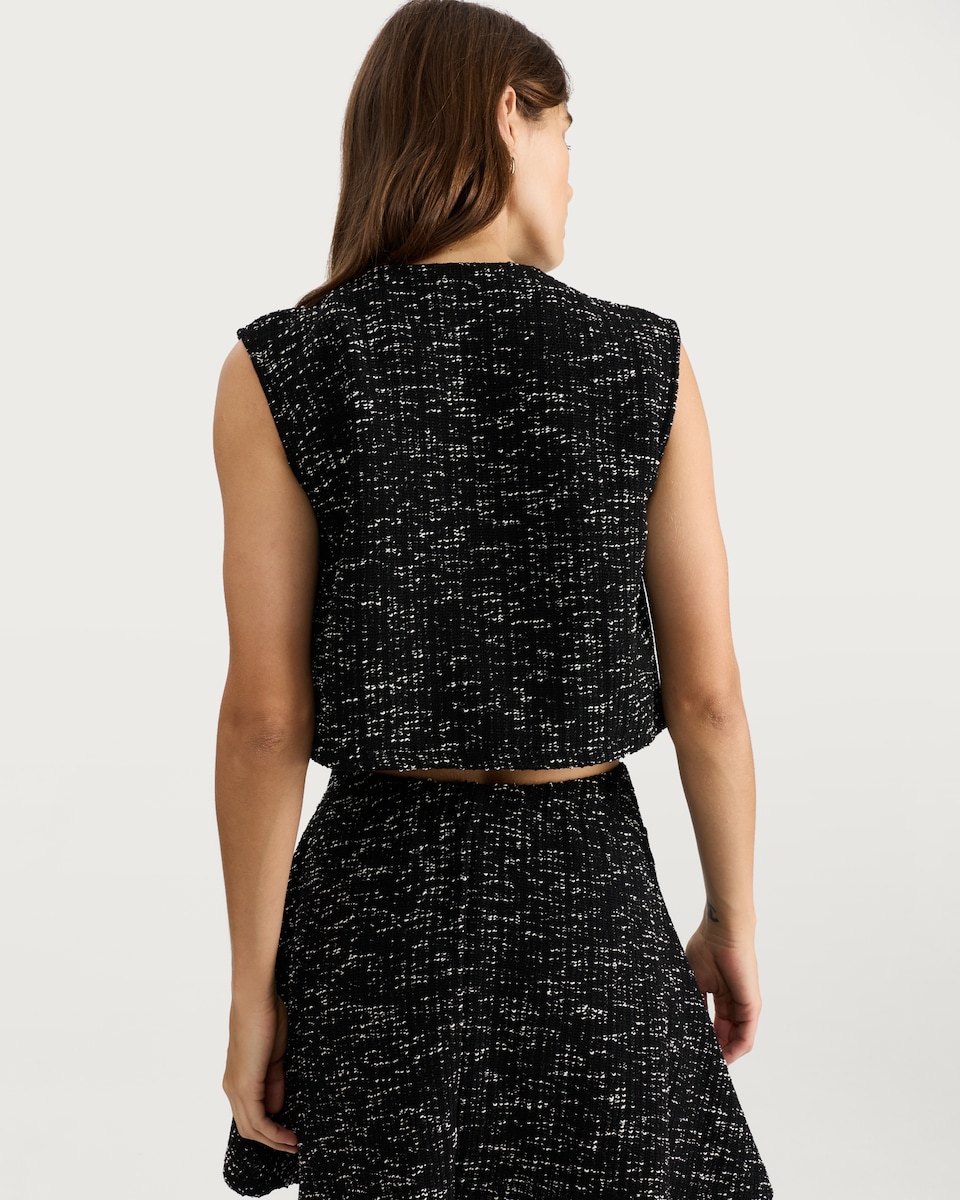image 1 of F&F Textured Boucle Button Front Waistcoat in Grey