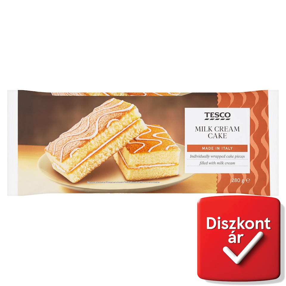 Tesco piskótaszelet tejes krémmel töltve 10 db 280 g