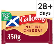 Galloway Mature Scottish Coloured Cheddar Cheese 350g 