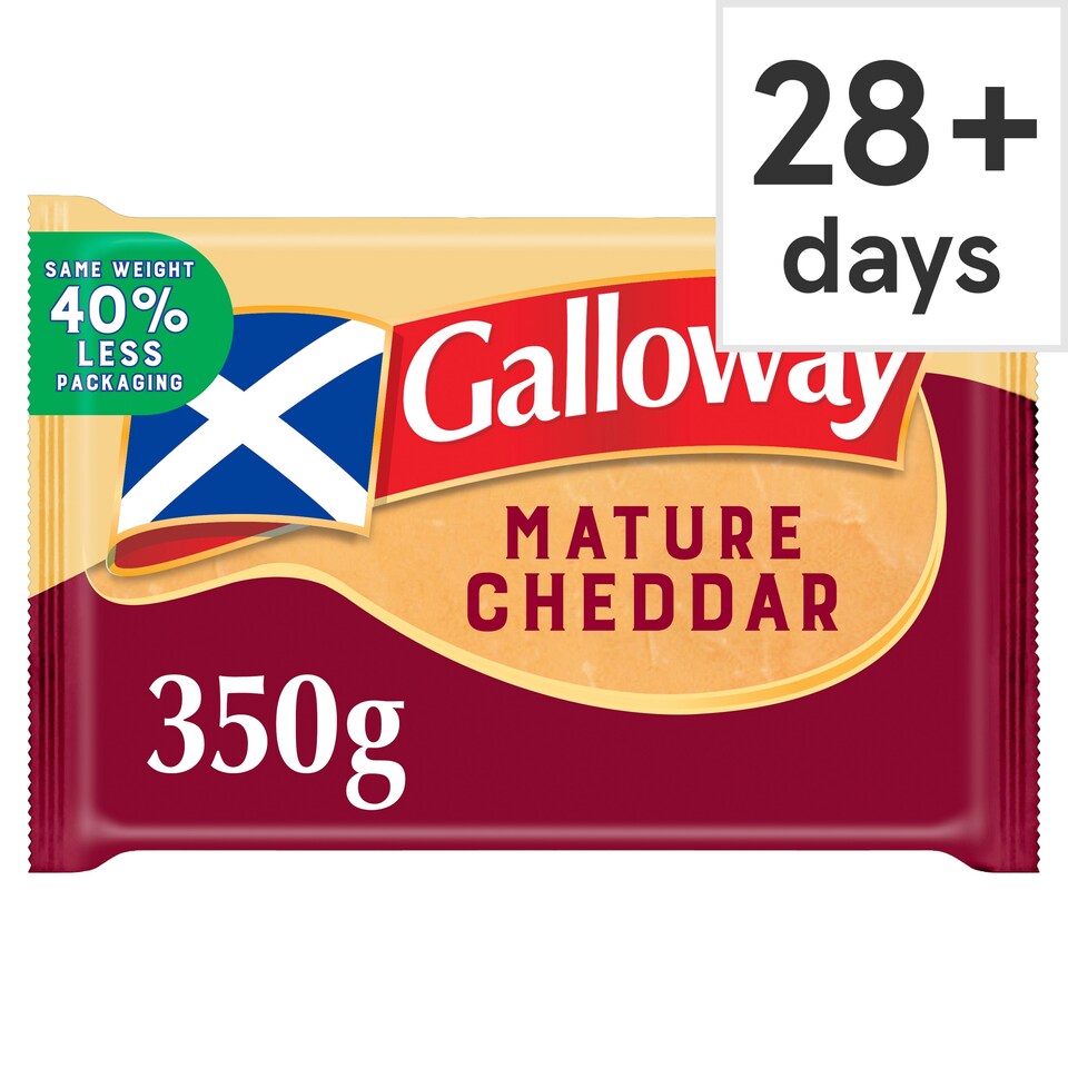 Galloway Mature Scottish Coloured Cheddar Cheese 350g 