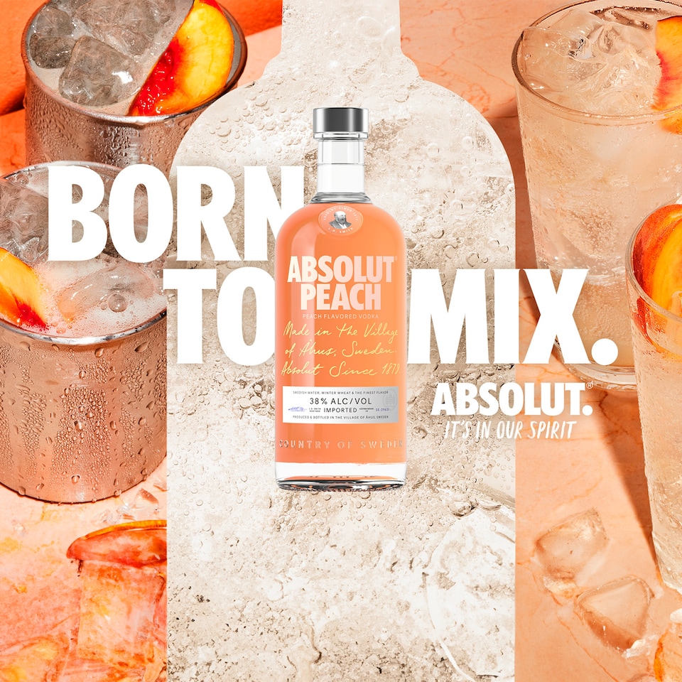 image 1 of Absolut Peach Vodka 70cl