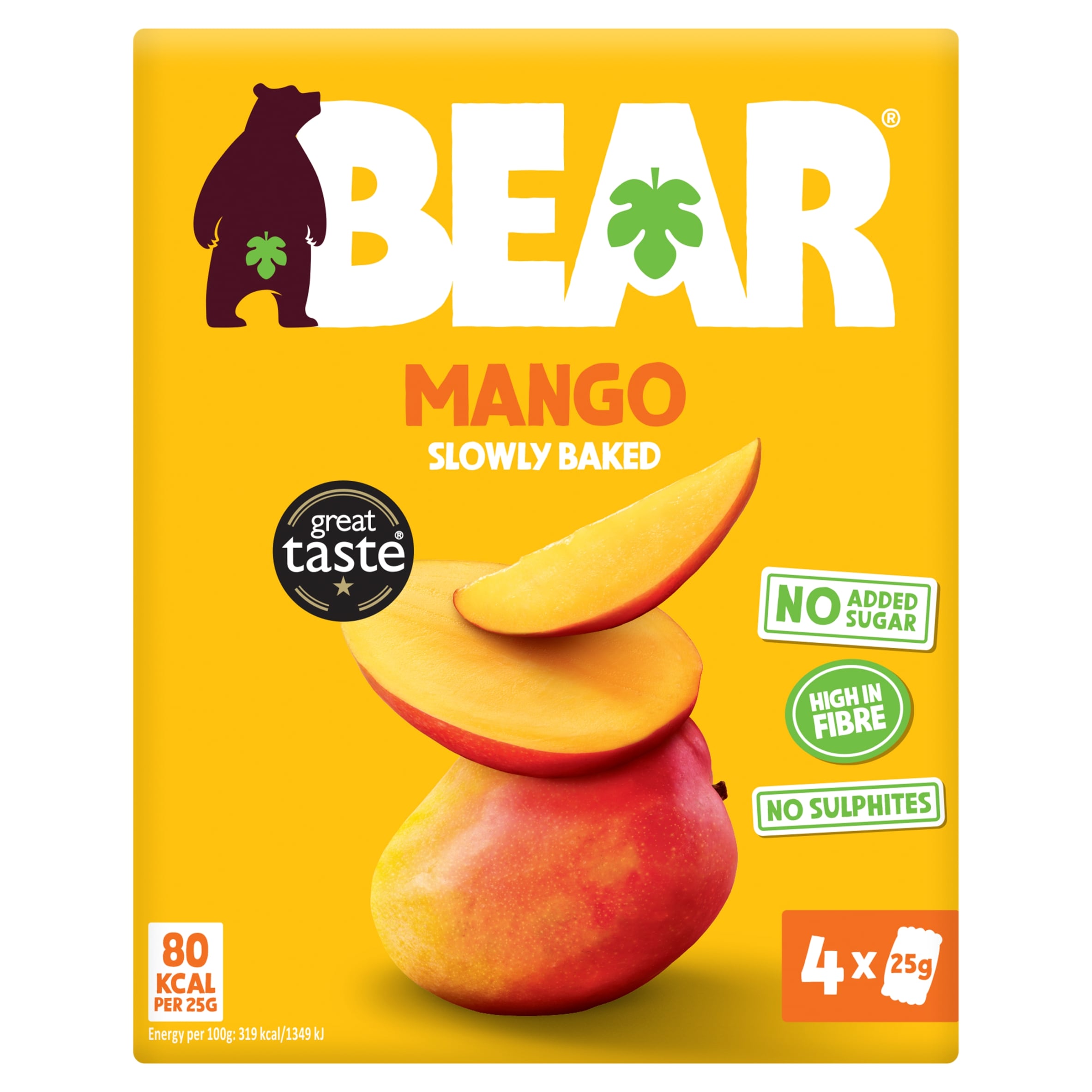 BEAR Fruit Dried Mango 4x25g