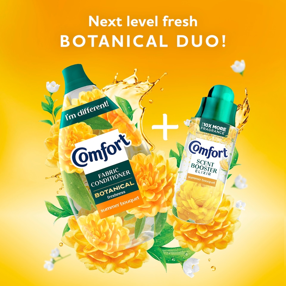image 1 of Comfort Botanical Summer Bouquet Fabric Conditioner 64 Washes 960ml
