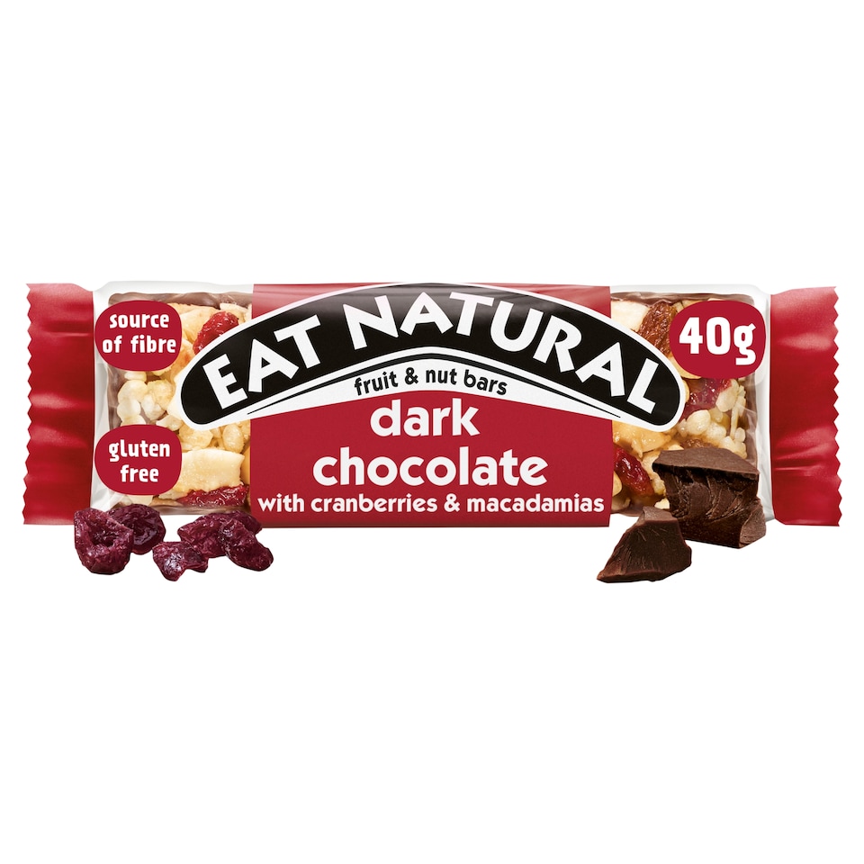 image 1 of Eat Natural Fruit & Nut Bar with Dark Chocolate, Cranberries & Macadamias 40g