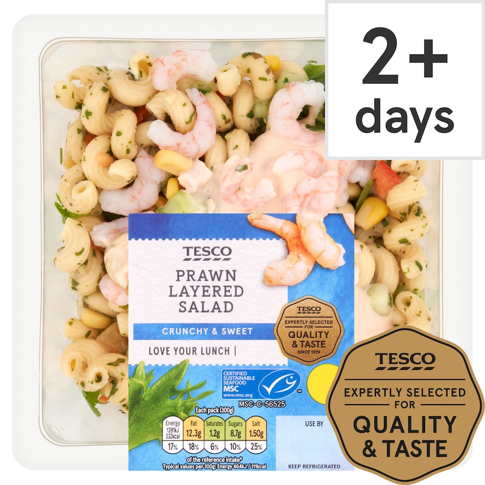 Tesco Prawn Layered Salad 300G