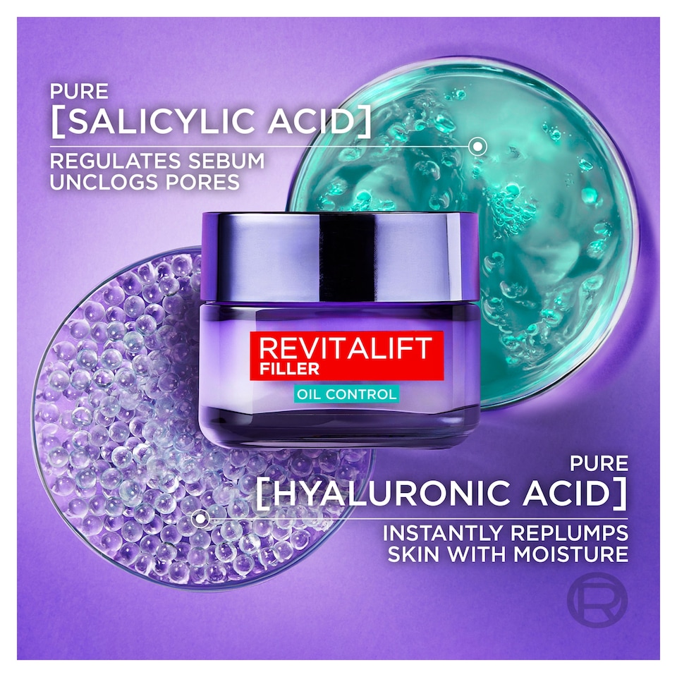 image 1 of L'Oreal Paris Revitalift Filler Oil Control Hyaluronic Gel-Cream 50ml