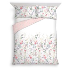 TESCO PRETTY FLORAL DUVET SET DOUBLE