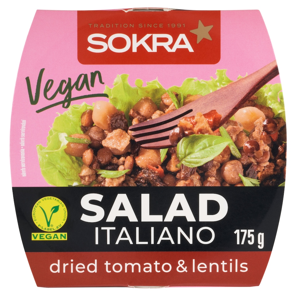 obrázok 1 z Sokra Vegánsky šalát s hrachovou bielkovinou na taliansky spôsob 175 g