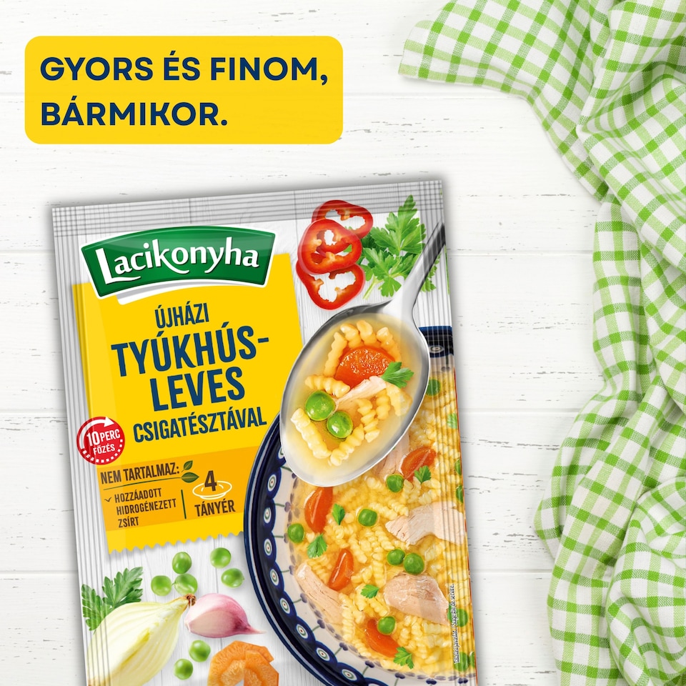 image 1 of Lacikonyha Újházi Hen Soup with Spiral Noodles 65 g