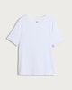 image 4 of F&F Cotton Rich Lettuce Edge T-Shirt in White