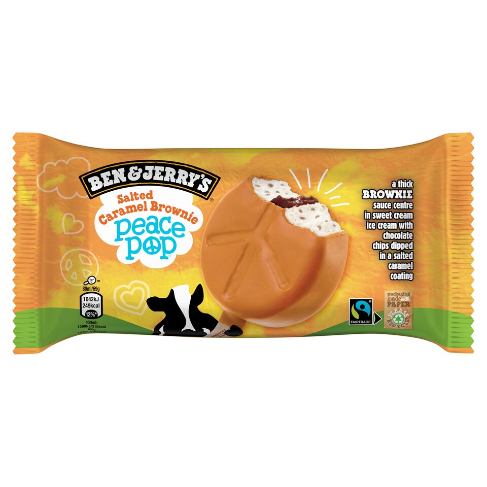 Ben & Jerry's Salted Caramel Brownie Peace Pop 80 ml