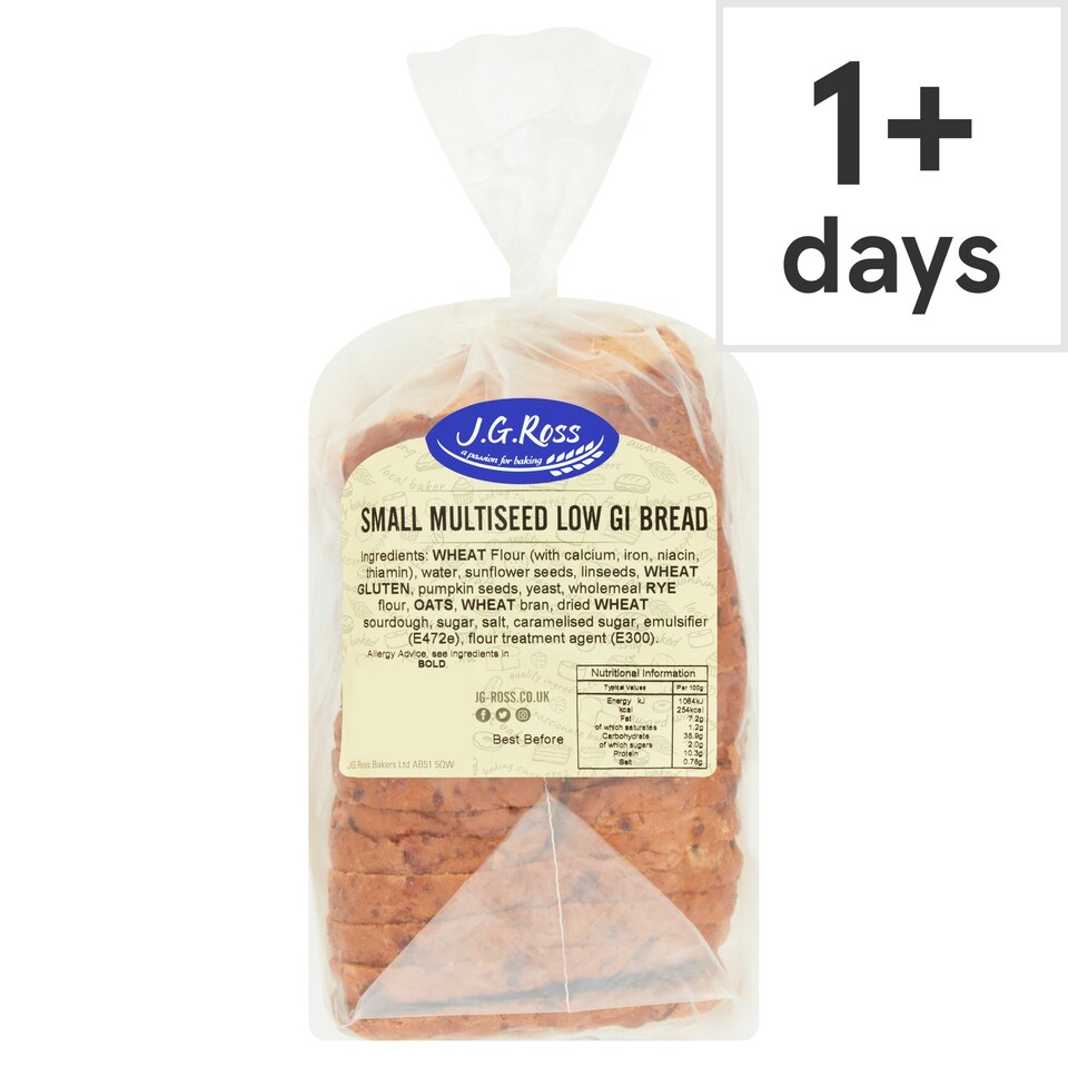 J.G. Ross Small Multiseed Low GI Bread 400g