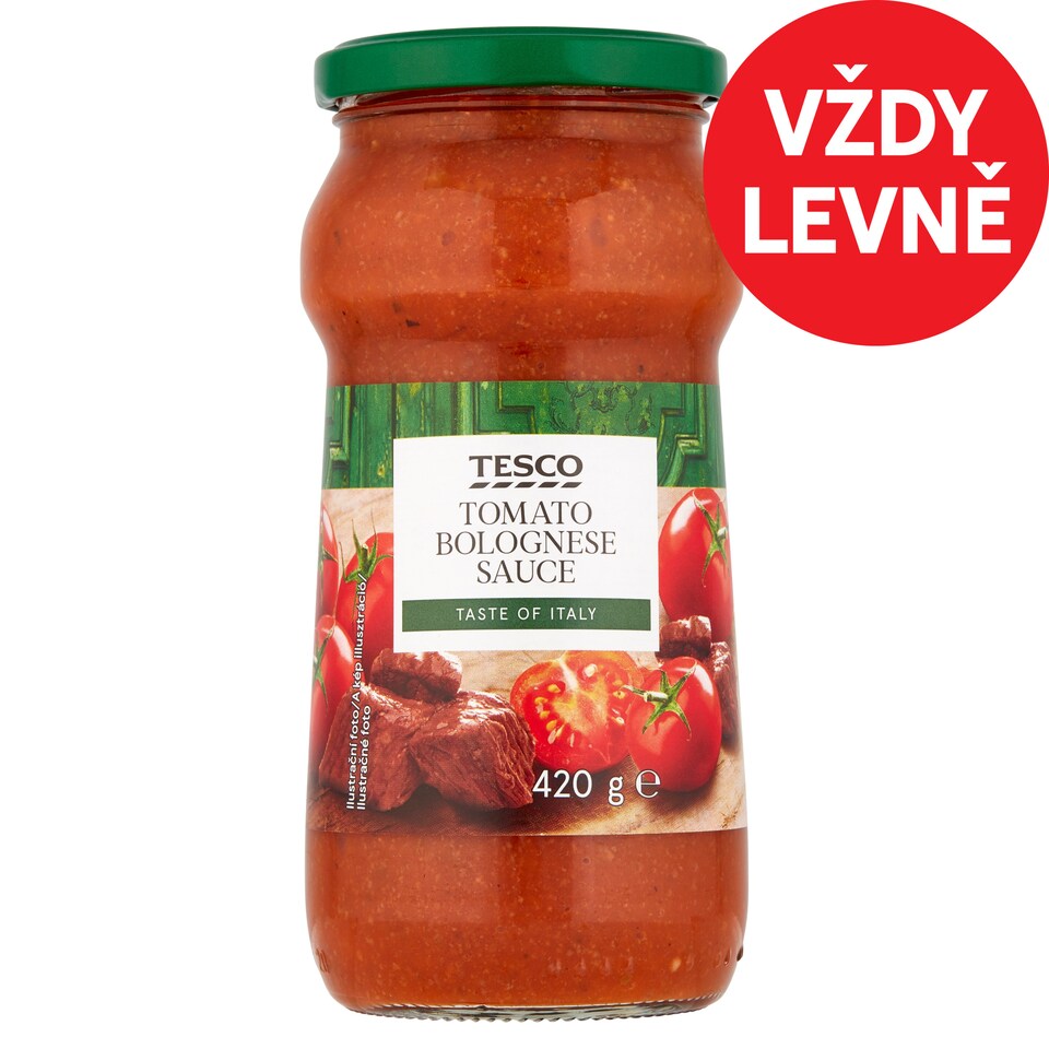 Tesco Rajčatová omáčka s hovězím masem 420g
