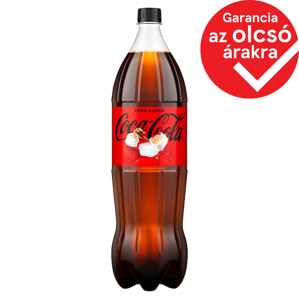 Coca-Cola zéró cukor colaízű energiamentes szénsavas üdítőital édesítőszerekkel 1,75 l