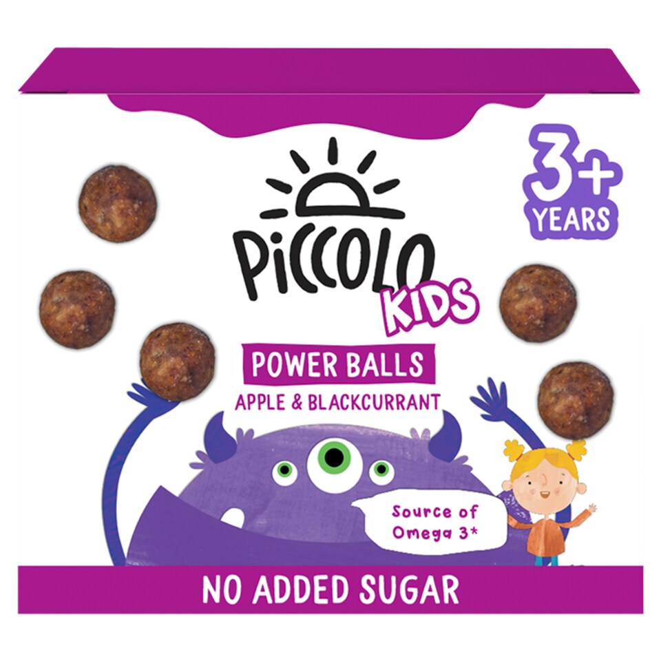 Piccolo Kids Power Balls - Apple & Blackcurrant 4 x 20g