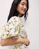 image 1 of F&F Floral V Neck Mini Dress in Multi White