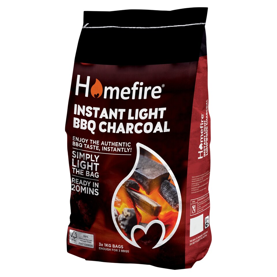 Homefire Instant light BBQ Charcoal 3 kg