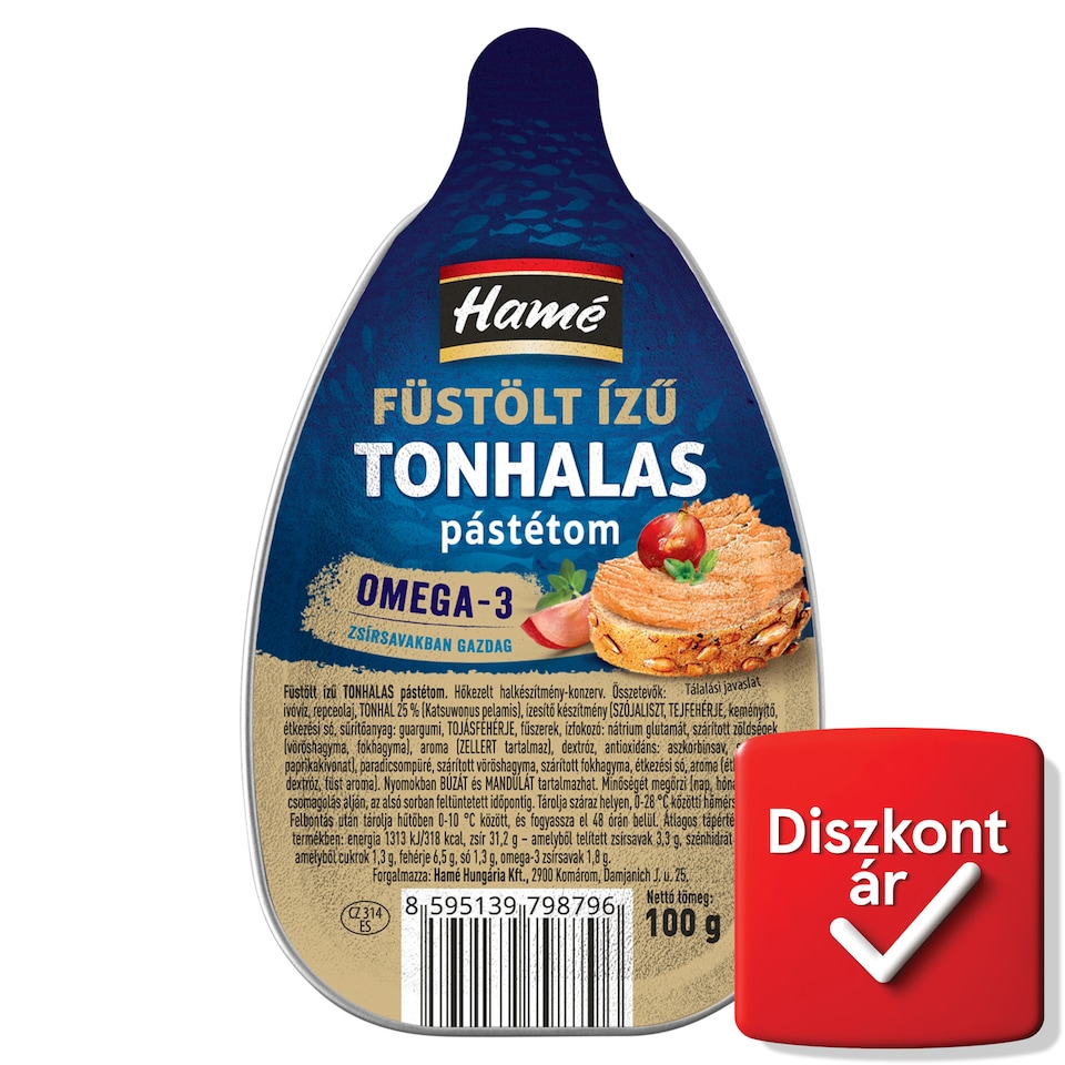 Hamé füstölt ízű tonhalas pástétom 100 g
