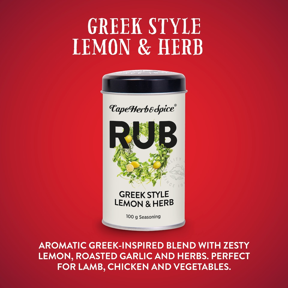 image 1 of Cape Herb & Spice Rub Greek Style Lemon & Herb Seasoning 100g