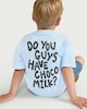 image 3 of F&F Boys Pure Cotton Choco Milk T-Shirt in Blue