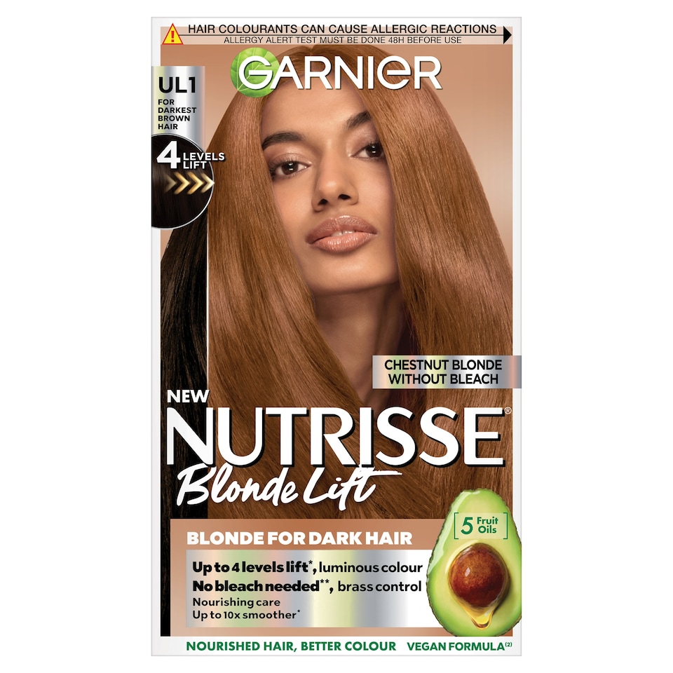 image 1 of Garnier Nutrisse Blonde Lift Hair Colour Chestnut Blonde UL1