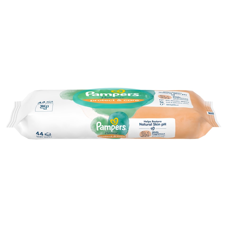 image 1 of Pampers Harmonie Protect & Care Vlhčené Obrúsky 1 ks Balenia = 44 Obrúskov