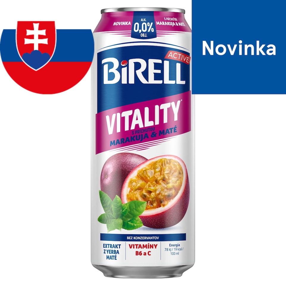 Birell 0.0 Energy marakuja & maté 0,5 l