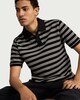 image 3 of F&F Edit Cotton Rich Striped Polo Shirt in Multi Black White