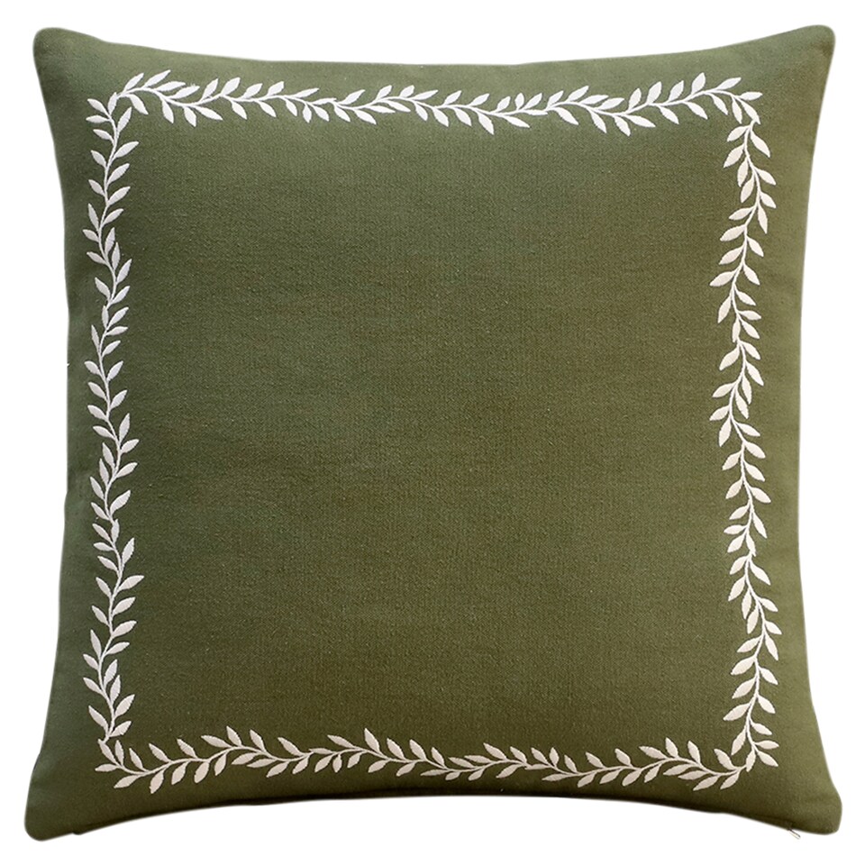 F&F Home Green Floral Border vankúš 45 x 45 cm