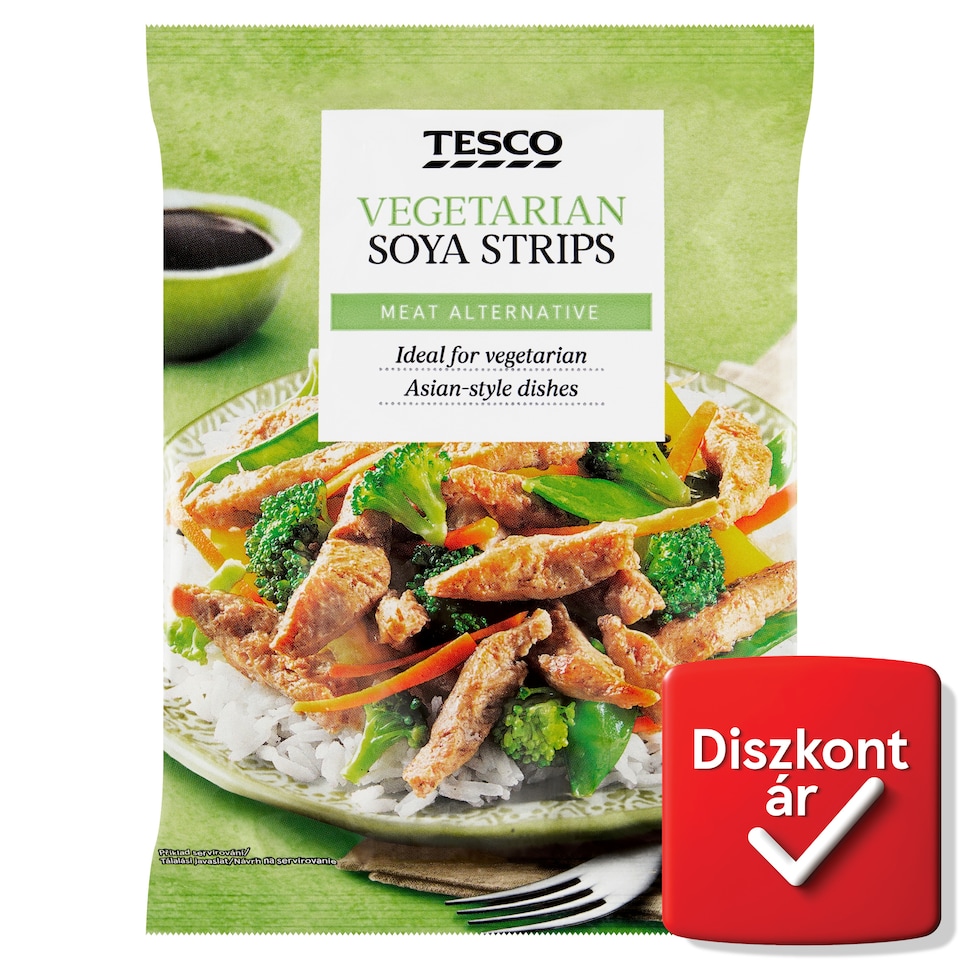 Tesco extrudált szójacsíkok 80 g
