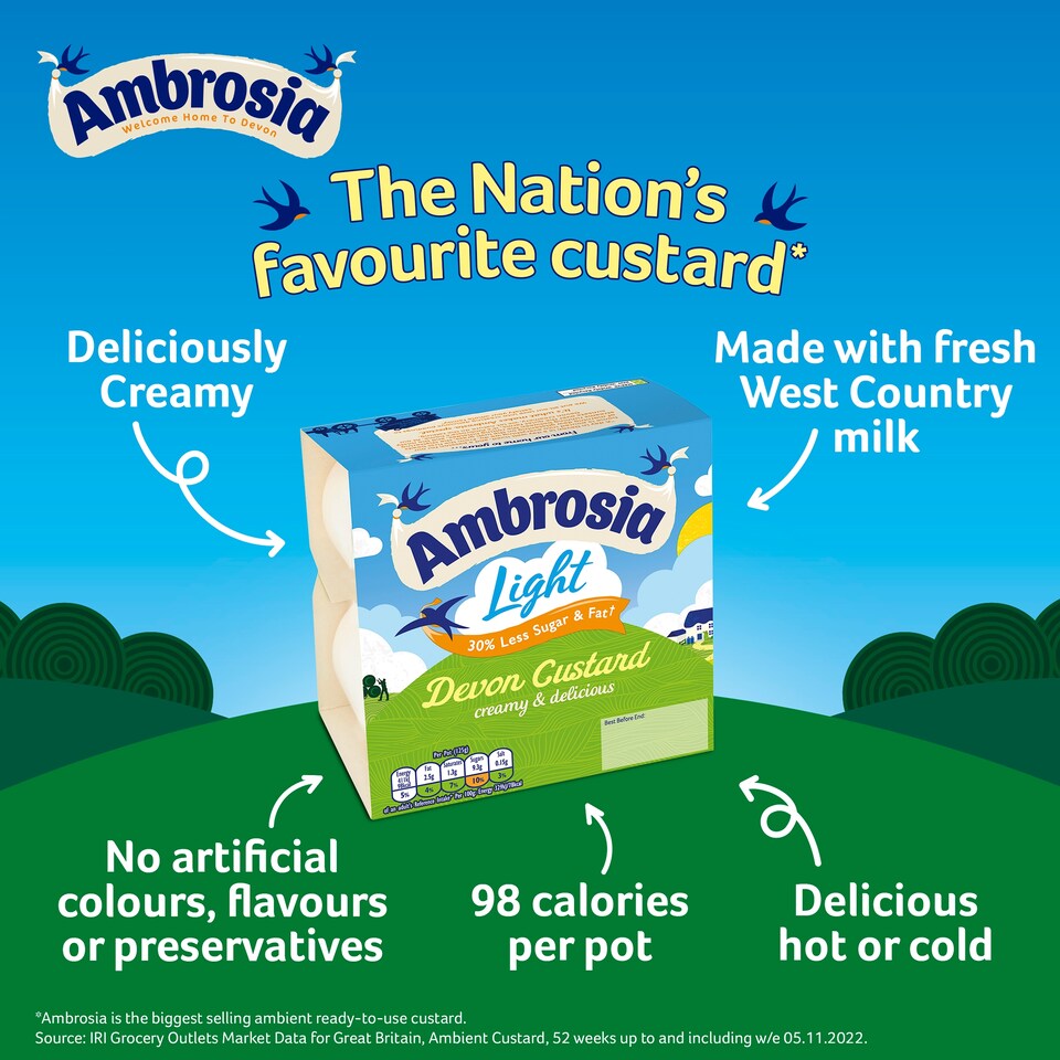 image 1 of Ambrosia Low Fat Custard 4 X 125G