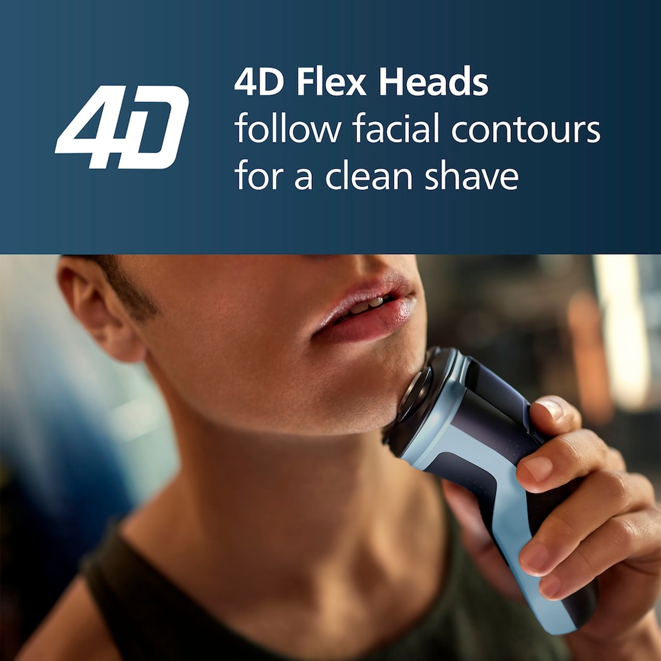 image 1 of Philips Series 3000X Wet & Dry Electric Shaver, 27 PowerCut Blade, 4D Head, Nose/Ear Trimmer-X3003/0