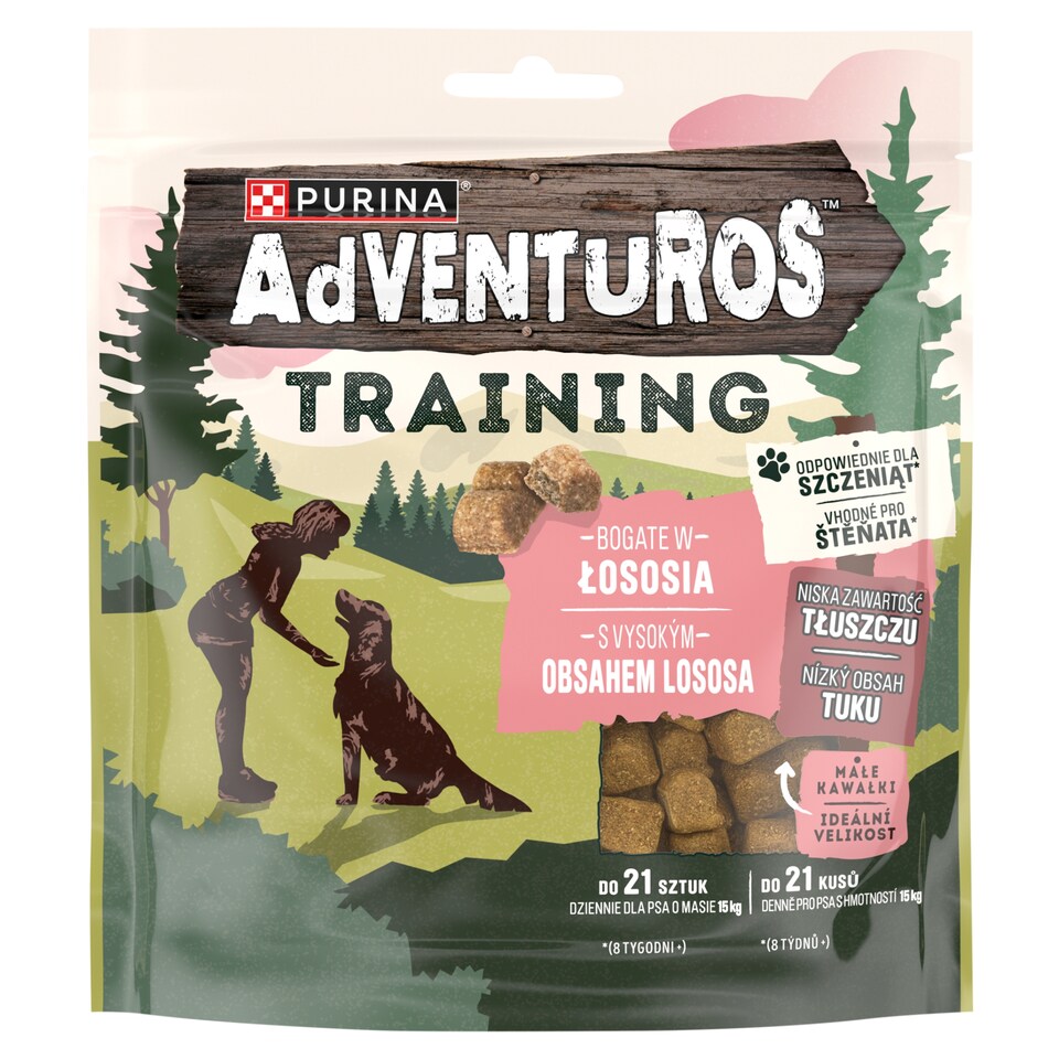 Purina Adventuros Training lazacban gazdag falatok kiegészítő állateledel kutyák számára 115 g