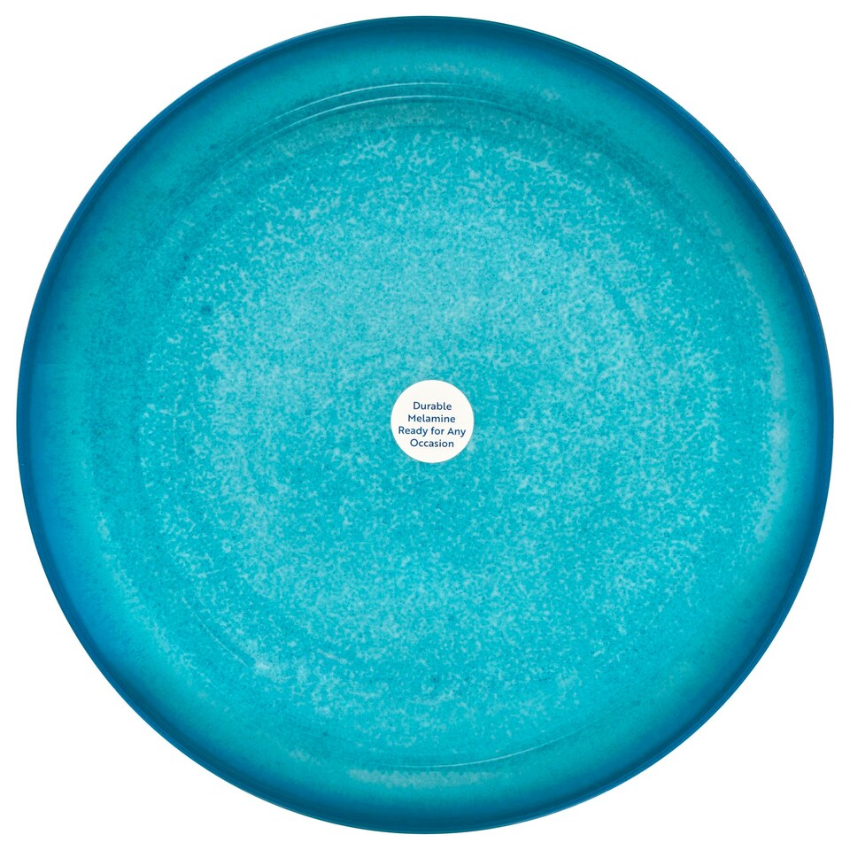 image 1 of Reactive Glaze Aqua Large Salad Bowl