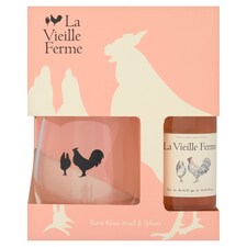 La Vieille Ferme Rose Wine 187ml & Glass