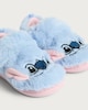 image 3 of Disney Lilo & Stitch Embroidered Fluffy Slippers in Pink