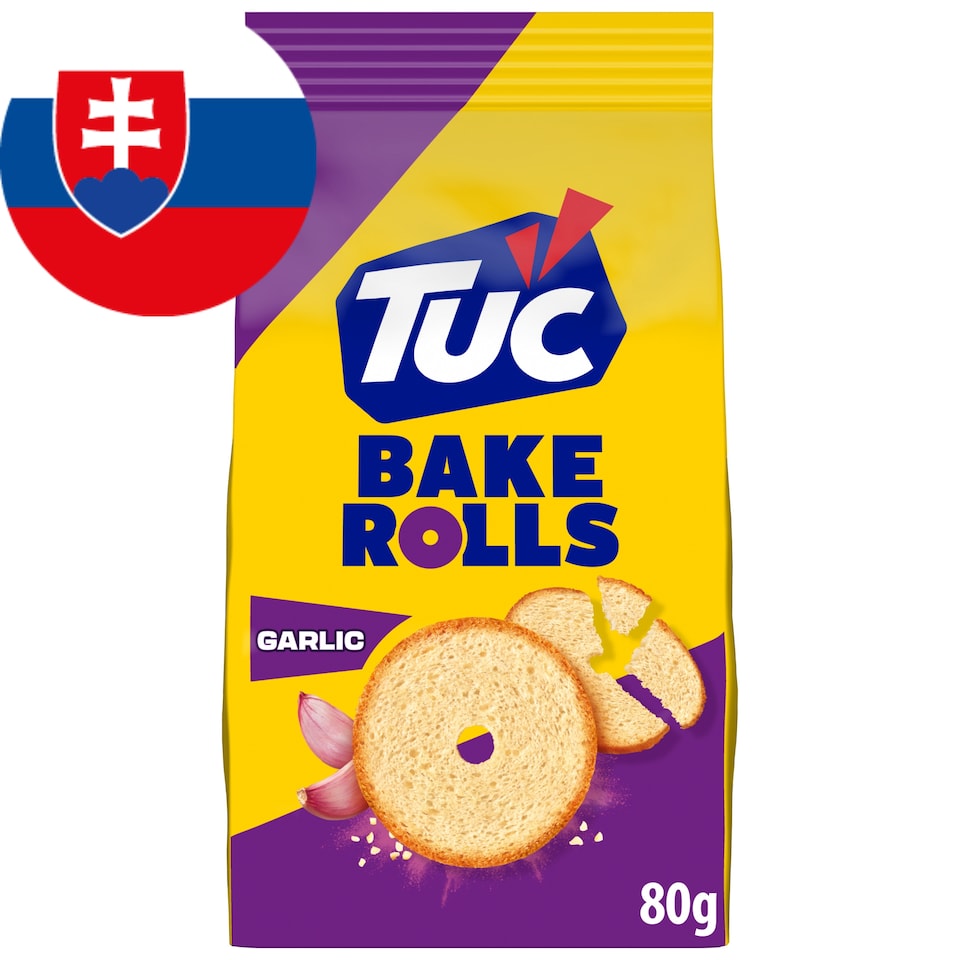 TUC Bake Rolls Cesnak Chlebové sucháre balenie 80 g