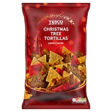 Tesco Lightly Salted Christmas Tree Tortilla 200g