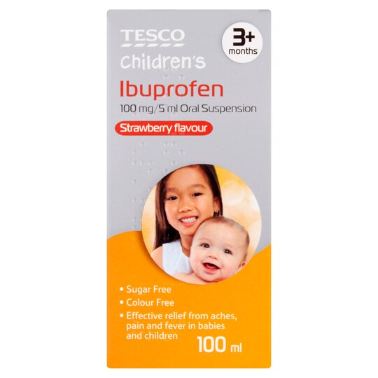 T.Childrens Ibuprofen Suspension 100Ml Tesco Groceries